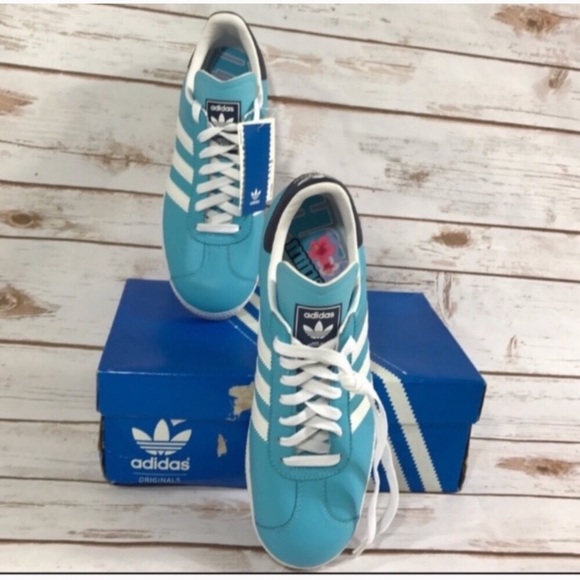 adidas gazelle aqua blue